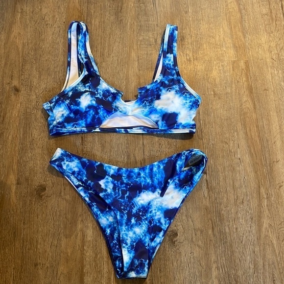 ZAFUL BLUE TIE DYE BIKINI (8) - Picture 1 of 5